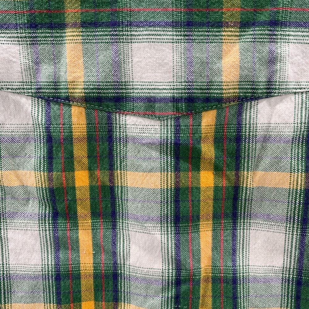 PANHANDLE SLIM Shirt Mens Large Button Up Plaid Rough Stock Western - Picture 10 of 10